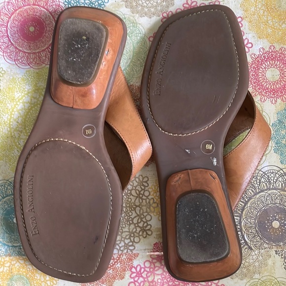 Enzo Angiolini Leather Sandals - Picture 6 of 7